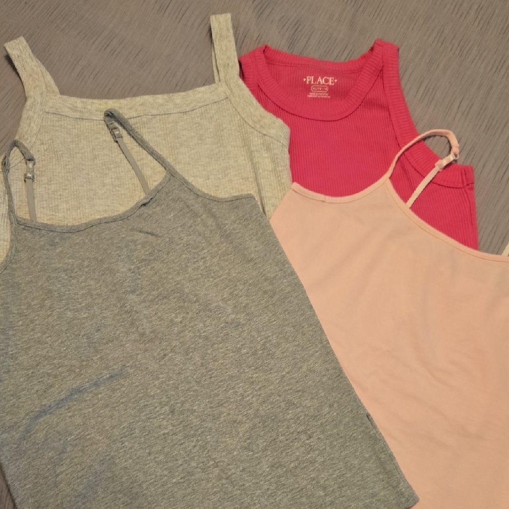 Set of Four Tank Tops in Grays and Pinks American Eagle & Children's Place